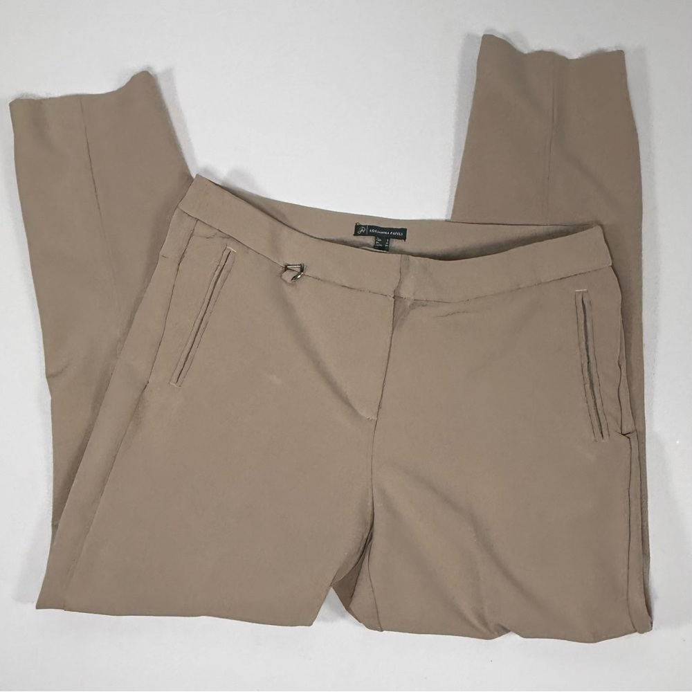 Straight Leg Ankle Adrianna Papell Tan Stretch Slacks Size 8